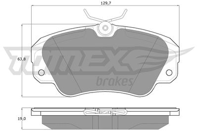 TX1191 TOMEX Brakes Комплект тормозных колодок, дисковый тормоз