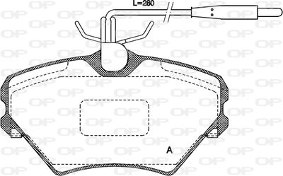 BPA048502 OPEN PARTS Комплект тормозных колодок, дисковый тормоз