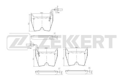 BS3039 ZEKKERT Комплект тормозных колодок, дисковый тормоз