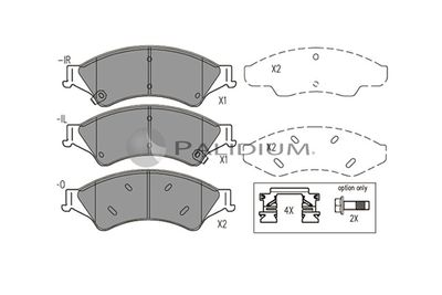 P11573 ASHUKI by Palidium Комплект тормозных колодок, дисковый тормоз