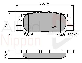 ADB01279 COMLINE Комплект тормозных колодок, дисковый тормоз