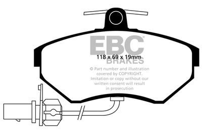DP1351 EBC Brakes Комплект тормозных колодок, дисковый тормоз