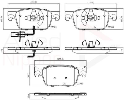 ADB12352 COMLINE Комплект тормозных колодок, дисковый тормоз