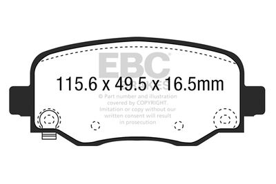 DPX3031 EBC Brakes Комплект тормозных колодок, дисковый тормоз