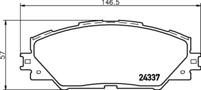 PCP1134 DON Комплект тормозных колодок, дисковый тормоз