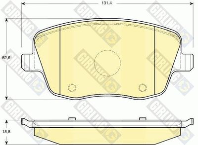 6114141 GIRLING Комплект тормозных колодок, дисковый тормоз