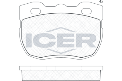 140800 ICER Комплект тормозных колодок, дисковый тормоз