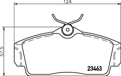 8DB355030151 HELLA Комплект тормозных колодок, дисковый тормоз