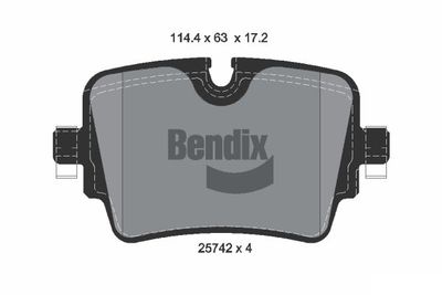BPD2265 BENDIX Braking Комплект тормозных колодок, дисковый тормоз