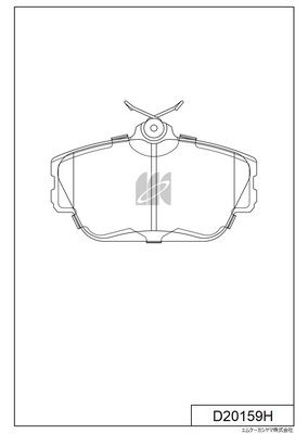 D20159H MK Kashiyama Комплект тормозных колодок, дисковый тормоз