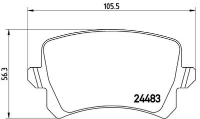 P85108 BREMBO Комплект тормозных колодок, дисковый тормоз