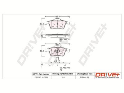 DP1010100828 Dr!ve+ Комплект тормозных колодок, дисковый тормоз