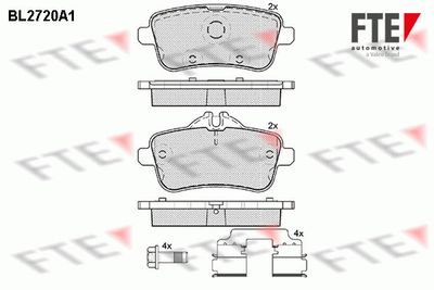 BL2720A1 FTE Комплект тормозных колодок, дисковый тормоз