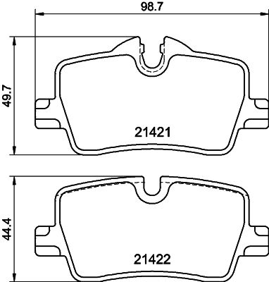 8DB355040681 HELLA PAGID Комплект тормозных колодок, дисковый тормоз