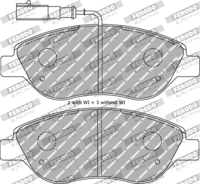 FDS1468 FERODO RACING Комплект тормозных колодок, дисковый тормоз