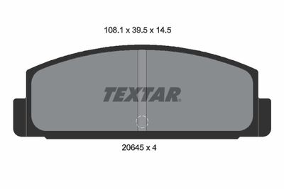 2064501 TEXTAR Комплект тормозных колодок, дисковый тормоз
