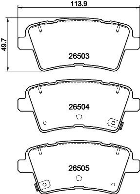 8DB355044231 HELLA Комплект тормозных колодок, дисковый тормоз