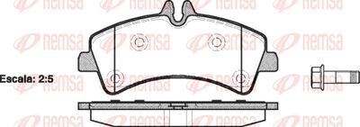 124700 REMSA Комплект тормозных колодок, дисковый тормоз