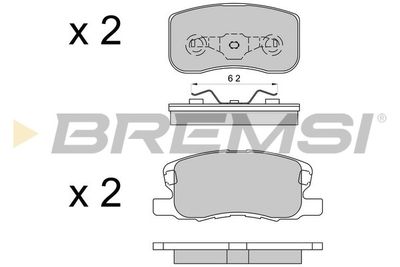 BP3578 BREMSI Комплект тормозных колодок, дисковый тормоз