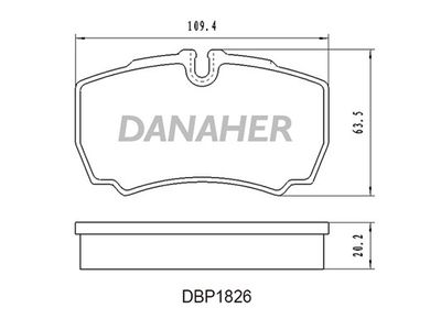 DBP1826 DANAHER Комплект тормозных колодок, дисковый тормоз