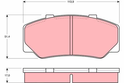 GDB329 TRW Комплект тормозных колодок, дисковый тормоз