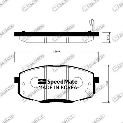 SMBPH043 SpeedMate Комплект тормозных колодок, дисковый тормоз