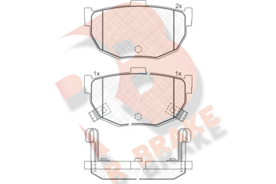 RB1144 R BRAKE Комплект тормозных колодок, дисковый тормоз