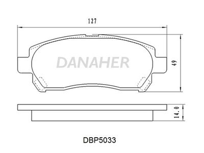 DBP5033 DANAHER Комплект тормозных колодок, дисковый тормоз