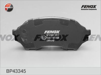 BP43345 FENOX Комплект тормозных колодок, дисковый тормоз