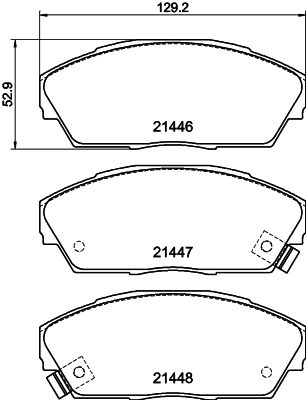 8DB355031741 HELLA PAGID Комплект тормозных колодок, дисковый тормоз