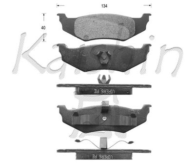 FK10046 KAISHIN Комплект тормозных колодок, дисковый тормоз
