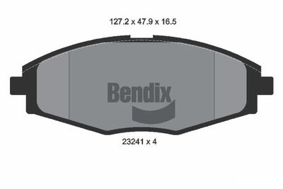 BPD1338 BENDIX Braking Комплект тормозных колодок, дисковый тормоз
