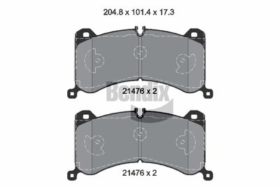 BPD2427 BENDIX Braking Комплект тормозных колодок, дисковый тормоз