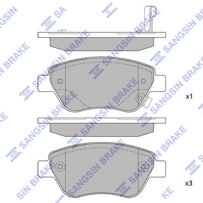 SP1810 Hi-Q Комплект тормозных колодок, дисковый тормоз