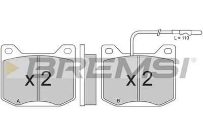 BP2014 BREMSI Комплект тормозных колодок, дисковый тормоз