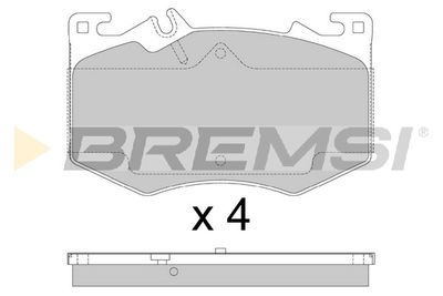 BP3887 BREMSI Комплект тормозных колодок, дисковый тормоз