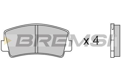 BP2075 BREMSI Комплект тормозных колодок, дисковый тормоз