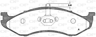 BPA046720 OPEN PARTS Комплект тормозных колодок, дисковый тормоз