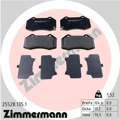 255281351 ZIMMERMANN Комплект тормозных колодок, дисковый тормоз