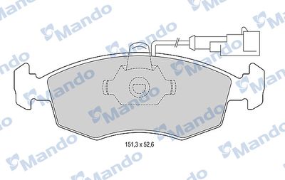 MBF015177 MANDO Комплект тормозных колодок, дисковый тормоз