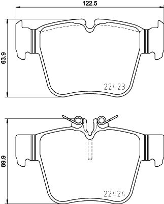 P50133 BREMBO Комплект тормозных колодок, дисковый тормоз