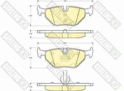 6113442 GIRLING Комплект тормозных колодок, дисковый тормоз