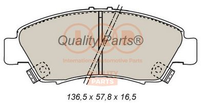 70406017 IAP QUALITY PARTS Комплект тормозных колодок, дисковый тормоз