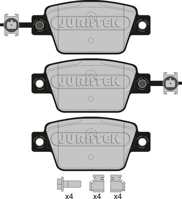 JCP8068 JURATEK Комплект тормозных колодок, дисковый тормоз