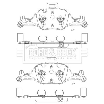 BBP2668 BORG & BECK Комплект тормозных колодок, дисковый тормоз