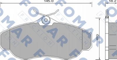 FO646981 FOMAR Friction Комплект тормозных колодок, дисковый тормоз