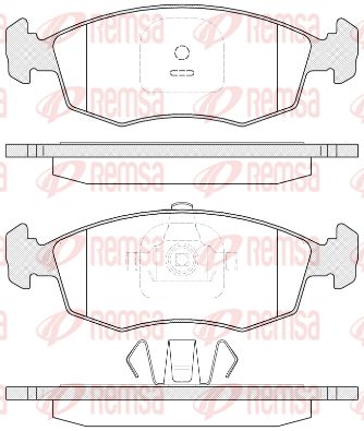 017235 REMSA Комплект тормозных колодок, дисковый тормоз