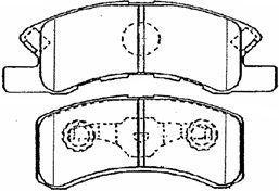 D1N046 AISIN Комплект тормозных колодок, дисковый тормоз