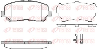 151324 REMSA Комплект тормозных колодок, дисковый тормоз
