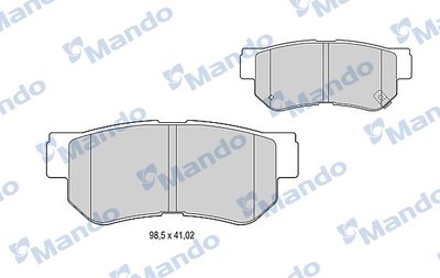 MBF015202 MANDO Комплект тормозных колодок, дисковый тормоз